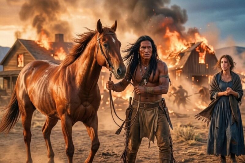APACHE saved the most valuable horse on the ranch… and still won the heart of the WILD WEST widow_vmdt