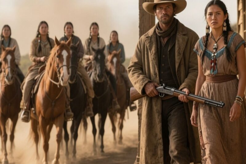 Cowboy rescues 10 Apache women after 8 years of solitude, unaware of the approaching war_vmdt