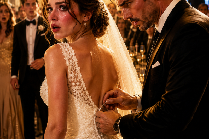 A Stranger Zipped Her Wedding Dress.Mafia Boss Whispered”Your Groom’s Not Coming Little Dove, I am”